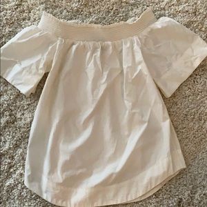 Jcrew 00 off the shoulder white top